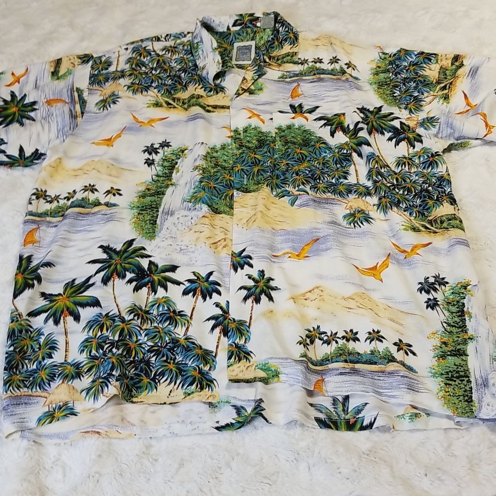 Ocean Current Hawaiian Mens Tropical Shirt Size XL Vacation